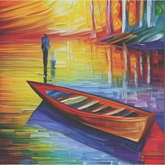 川を渡るStyx取り外し可能なビニール シール (正面)