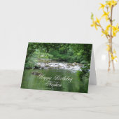 川を示す甥のバースデー・カード カード (黄色い花)