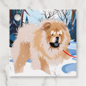 川を越えて赤いチョウのギフトラベル前後 フェイバータグ (正面)