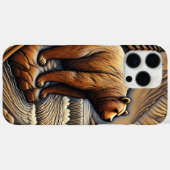 川エレガントに浮かぶ革のようなクマ Case-Mate iPhoneケース (裏面 (横))