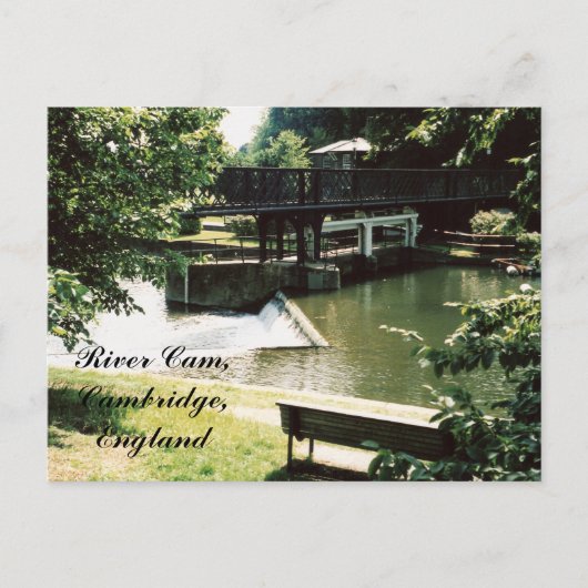 川カム、ケンブリッジの郵便はがき ポストカード (正面)