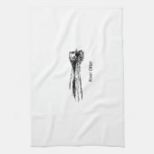 川カワウソ(線画) キッチンタオル (縦)