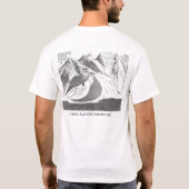 川カワウソ、www.LarasCreations.net Tシャツ (裏面)