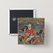 川ガンジス川を交差させる皇帝Akbar 缶バッジ (正面&裏面)