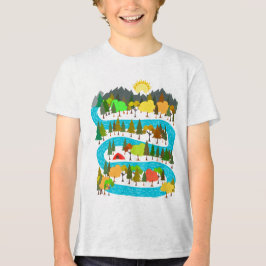 川キャンプデザイン トライブレンドTシャツ