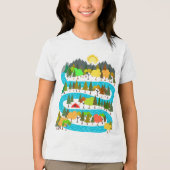 川キャンプデザイン トライブレンドＴシャツ (正面)