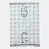 川パーソナライズされたの方が命が好い キッチンタオル (縦)