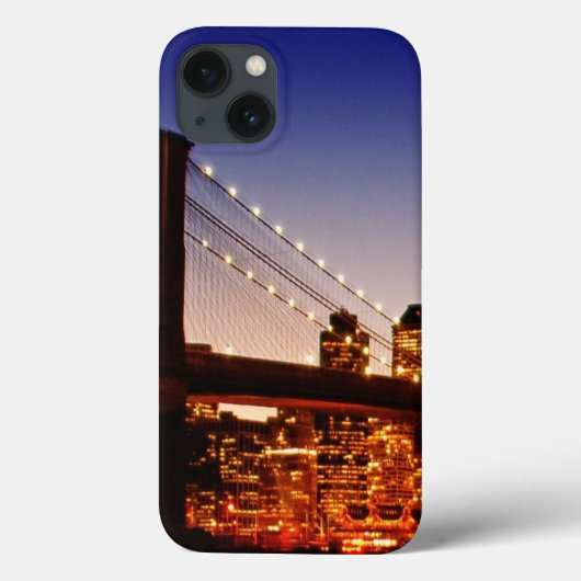 川上の橋とのニューヨークの都市景観 Case-Mate iPhoneケース (裏面)