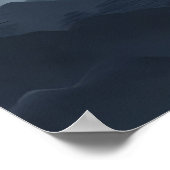 川中国の絵画の霧の風景 ポスター (角)