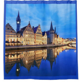 川付き景観 シャワーカーテン