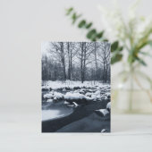 川凍ってい、冬の国側、チェコ共和国 ポストカード (スタンド正面)