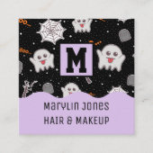 川合不気味ハロウィーン幽霊たち スクエア名刺 (正面)