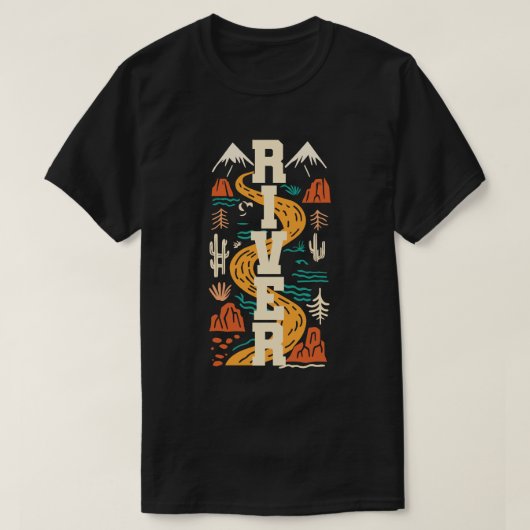 川好き Tシャツ (デザイン正面)