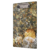 川小石擦り切れた茶色と灰色の自然抽象芸術 クリップボード (左)