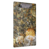 川小石擦り切れた茶色と灰色の自然抽象芸術 クリップボード (右)