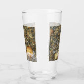 川小石擦り切れた茶色と灰色の自然抽象芸術 タンブラーグラス (左)