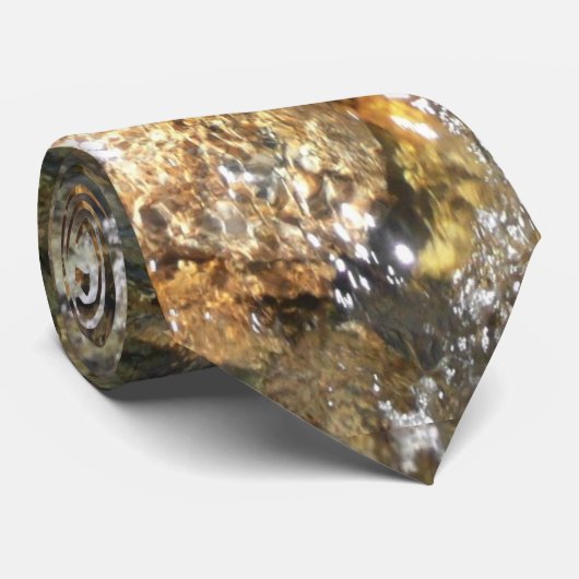 川小石擦り切れた茶色と灰色の自然抽象芸術 ネクタイ (ロール)