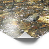 川小石擦り切れた茶色と灰色の自然抽象芸術 フォトプリント            (角)