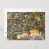 川小石擦り切れた茶色と灰色の自然抽象芸術 ポストカード (正面/裏面)