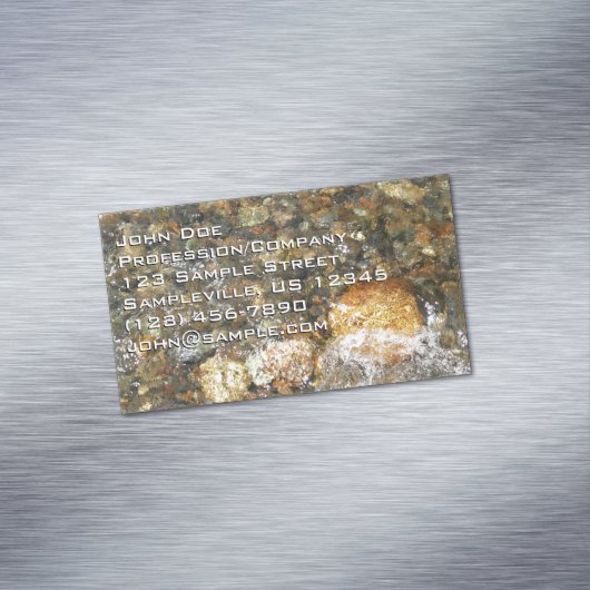 川小石擦り切れた茶色と灰色の自然抽象芸術 マグネット名刺 (インサイチュ)