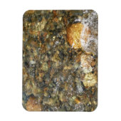 川小石擦り切れた茶色と灰色の自然抽象芸術 マグネット (縦)