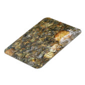 川小石擦り切れた茶色と灰色の自然抽象芸術 マグネット (左側)