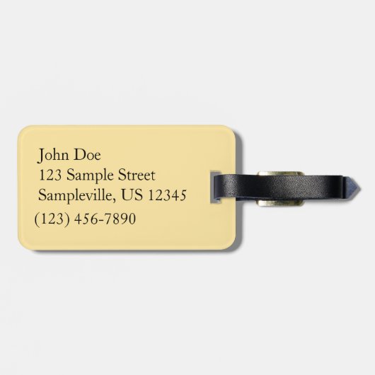 川小石擦り切れた茶色と灰色の自然抽象芸術 ラゲッジタグ (裏面横)