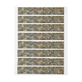 川小石擦り切れた茶色と灰色の自然抽象芸術 ラップアラウンドラベル (シート)