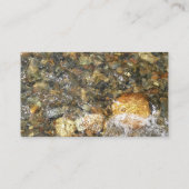 川小石擦り切れた茶色と灰色の自然抽象芸術 名刺 (裏面)
