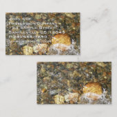 川小石擦り切れた茶色と灰色の自然抽象芸術 名刺 (正面/裏面)