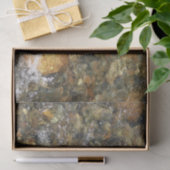 川小石擦り切れた茶色と灰色の自然抽象芸術 薄葉紙 (ギフト)