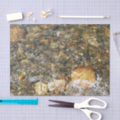 川小石擦り切れた茶色と灰色の自然抽象芸術 薄葉紙 (クラフト)