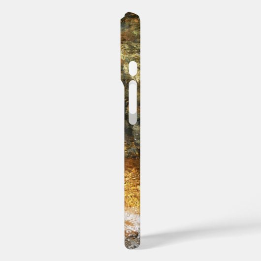 川小石擦り切れた茶色と灰色の自然抽象芸術 Case-Mate iPhoneケース (裏面 / 左)