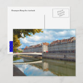 川岸に沿うBesançon ポストカード (正面/裏面)