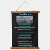 川岸に立つデシデラタグレーオカミ 吊り下げ型タペストリー (正面)