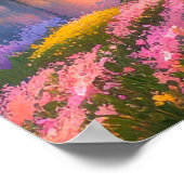 川岸の美しい色 ポスター (角)