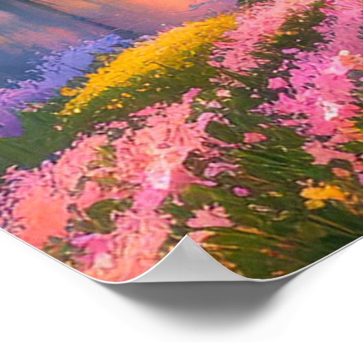 川岸の美しい色 ポスター (角)