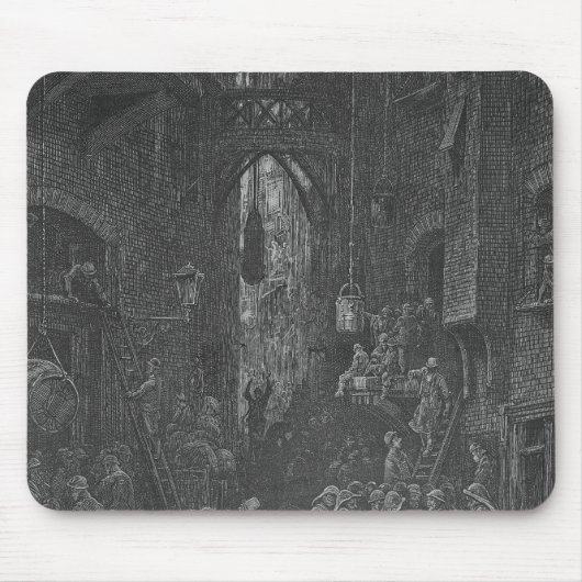 川岸の通り、「ロンドンから、a マウスパッド (正面)