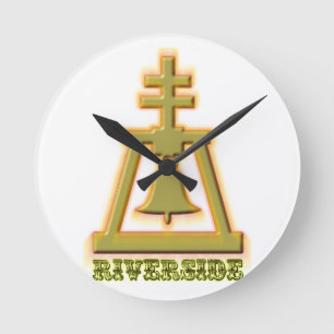 川岸Raincross ラウンド壁時計