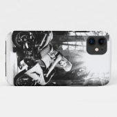 川崎のオートバイ、バイクもしくは自転車に乗る人のひよこ、バイク週、女の子 Case-Mate iPhoneケース (裏面(横))