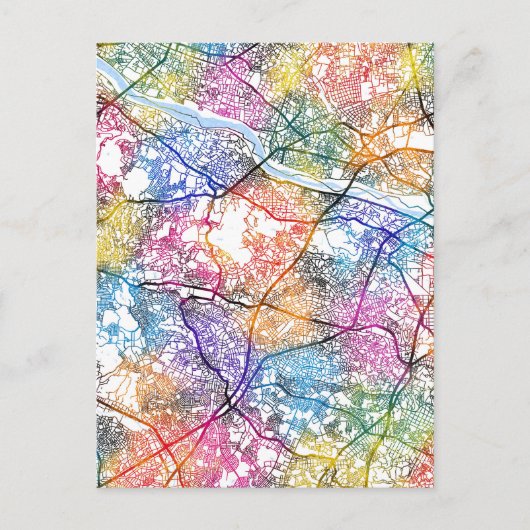 川崎市の地図 ポストカード (正面)