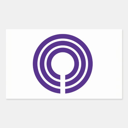 川崎市旗と神奈川県日本シンボル 長方形シール (正面)