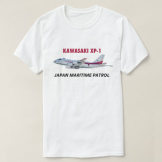 川崎XP-1の航空機日本のな海軍Tシャツ Tシャツ