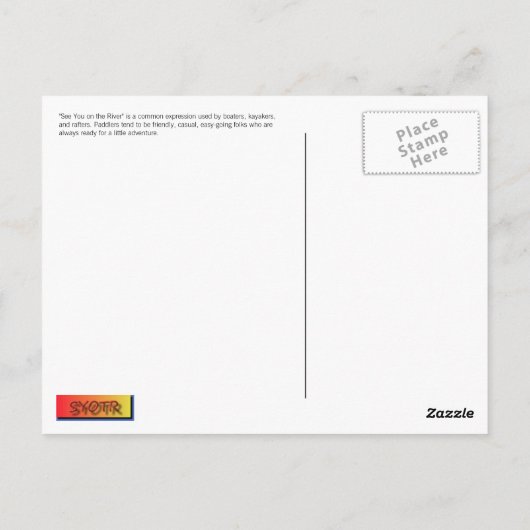 川沿いのはがきに ポストカード (裏面)