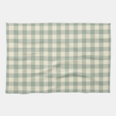 川沿いのギンガムチェック柄 - ほぼ起き キッチンタオル (横)