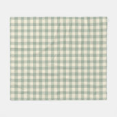 川沿いのギンガムチェック柄 フリースブランケット (正面(横))