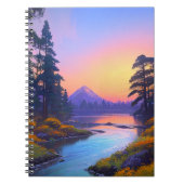 川沿いの夕べシーンの美しい ノートブック (正面)