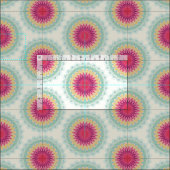 川沿いの曼荼羅 ファブリック (タイル)