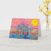 川渡り カード (黄色い花)