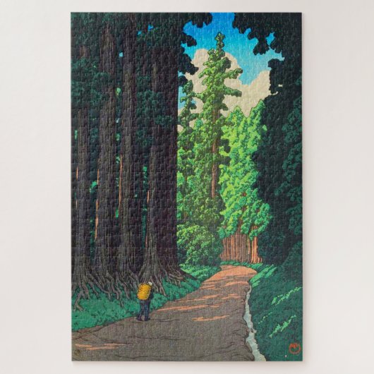 川瀬巴水による日本画「日光への道」 ジグソーパズル (縦)